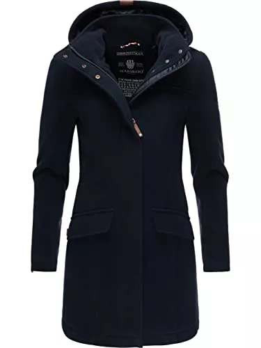 MARIKOO Mäntel MARIKOO Damen Wintermantel Winterparka in Woll-Optik mit Abnehmbarer Kapuze Leilaniaa XS-XXL