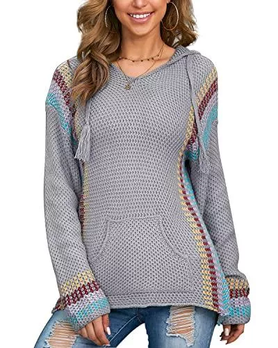 Hiistandd Pullover & Strickmode Hiistandd Damen Pullover Casual Lose Langarmshirt Kaupenpullover