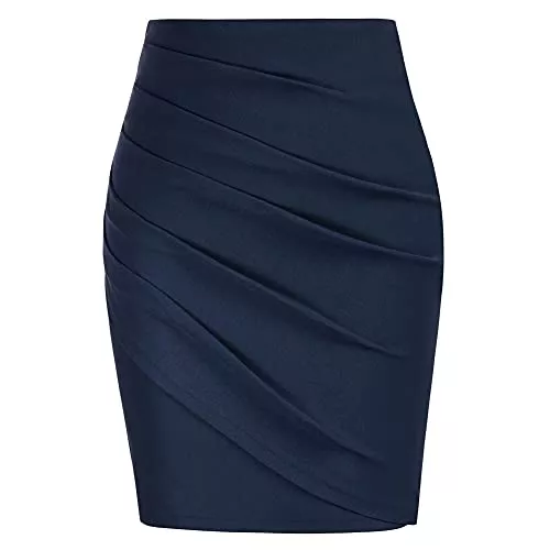 Belle Poque Röcke Belle Poque Damen Vintage Retro Etui Hohe Taille Röcke Knielang Sommerrock Bodycon Bleistiftrock BPE02145