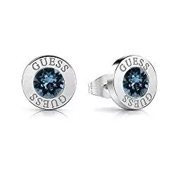 GUESS Schmuck Guess-Ohrringe glänzende Kristalle blau chirurgischer Edelstahl rhodiniert UBE78091 [AC1146]