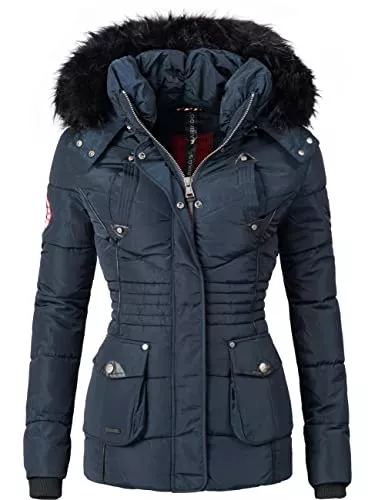 MARIKOO Jacken MARIKOO Damen Winter Jacke Steppjacke Vanilla XS-XXL