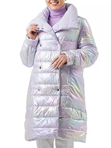 PALETO Mäntel PALETO Stilvoller Damen Wintermantel Steppmantel Parka Damenjacke Steppjacke Winterjacke Modisch Wasserabweisend Daunen-Optik Schwarz Weiß Kakaobraun Modell 2020