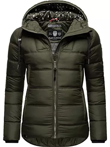 Navahoo Jacken Navahoo Damen Winter-Jacke Steppjacke mit Kapuze und Kordeln Renesmee XS-XXL