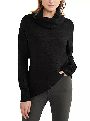 Woolen Bloom Pullover & Strickmode Woolen Bloom Damen Pullover lockerer Rollkragen Tunika Strickware Rollkragen Strickpullover Winter klobig Lange Ärmel Tops Warmes Top Wasserfallkragen Pullover für Damen