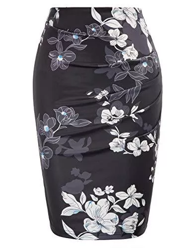 GRACE KARIN Röcke GRACE KARIN Bleistiftrock Damen Knielang Business Rock Pencil Rock CL866