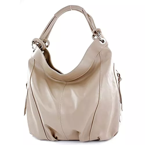 modamoda de Taschen & Rucksäcke modamoda de - Z18 - ital Damenhandtasche aus Leder/Nappaleder