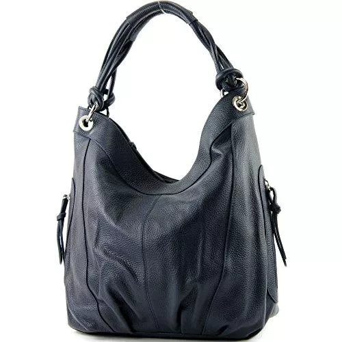 modamoda de Taschen & Rucksäcke modamoda de - Z18 - ital Damenhandtasche aus Leder/Nappaleder