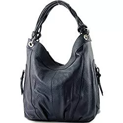 modamoda de Taschen & Rucksäcke modamoda de - Z18 - ital Damenhandtasche aus Leder/Nappaleder