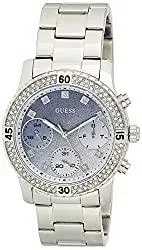 GUESS Uhren Guess Damen Analog Quarz Uhr mit Edelstahl Armband W0774L6