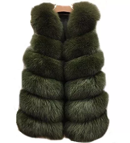 FOLOBE Westen FOLOBE Womens 'Winter Warm Faux Pelz Weste Mantel Jacke Fellweste Damen Pelzweste Weste Fell kunstfell Weste