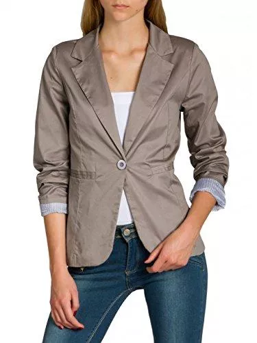Caspar Blazer Caspar BZR003 Damen Leichter eleganter Sommer Slim Fit Blazer Damenblazer 3/4 Arm