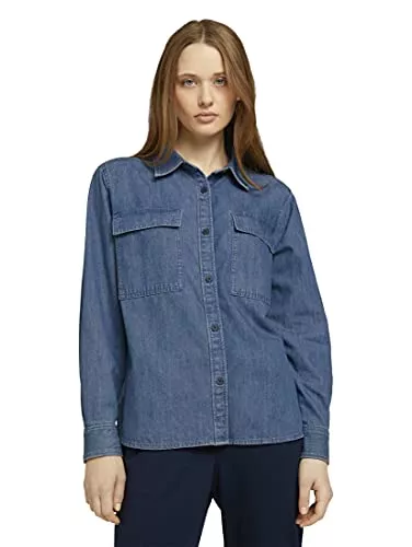 TOM TAILOR Langarmblusen TOM TAILOR Denim Damen Shirt Bluse