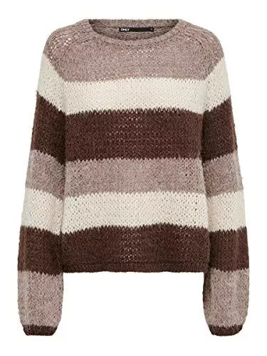 ONLY Pullover & Strickmode ONLY Female Strickpullover Gestreifter XSBrownie