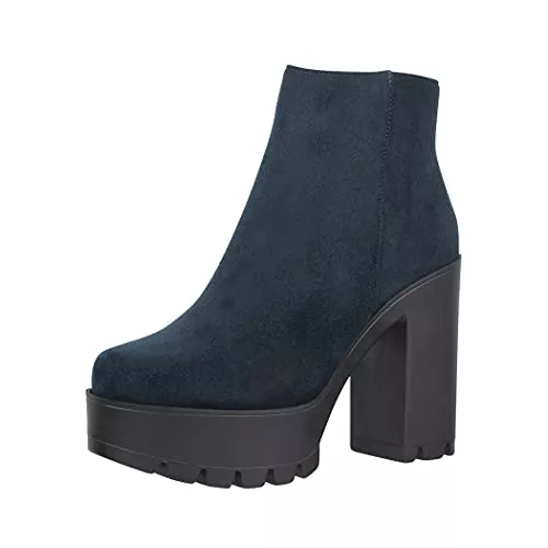 Elara Stiefel Elara Damen Stiefeletten Chelsea Boots Chunkyrayan