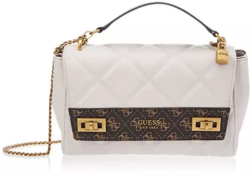 GUESS Taschen & Rucksäcke Guess Katey Flap Shoulder Bag Stone Multi