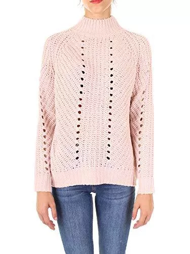 VERO MODA Pullover & Strickmode VERO MODA weiche rosa Dicker Pullover mit silbergarn
