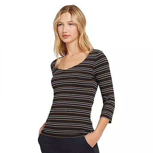 TOM TAILOR Langarmshirts TOM TAILOR Denim Damen Basic T-Shirt