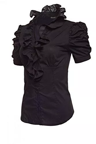 LAETICIADREAMS Kurzarmblusen Laeticia Dreams Damen Bluse Kurzarm S M L XL XXL XXXL