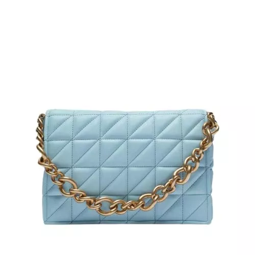 BeedooDoobee Taschen & Rucksäcke Modische gewebte Schultertaschen für Damen, gesteppt, kleine Größe, Handtasche, dicke Kette, gesteppte Geldbörsen, Abendtasche