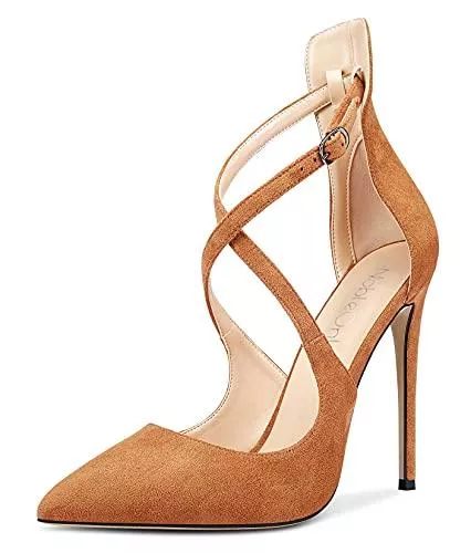 NobleOnly High Heels NobleOnly Damen Sky High Heels Pumps Fashion Spitze Zehe Stilettos 12CM Heel