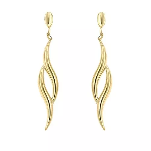 Lucchetta Schmuck Lucchetta - Ohrringe Gelbgold 9 karat, OhrAnhänger 375 Echt-gold für Mädchen Damen