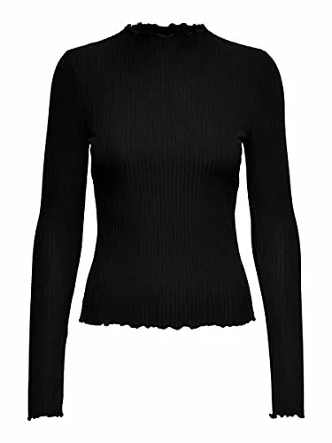 ONLY Langarmshirts ONLY Female Oberteil mit Langen Ärmeln Stehkragen