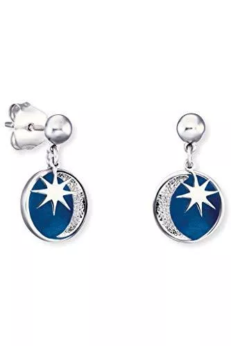 Engelsrufer Schmuck Engelsrufer Damen-Ohrringe Sonne, Mond und Stern Silber ERE-MOON-PB