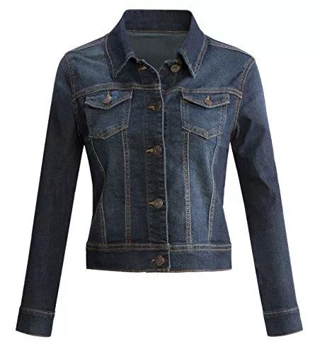 Nina Carter Jacken Nina Carter Damen Jeansjacke Übergangsjacke Kapuzenjacke mit Waschungseffekt