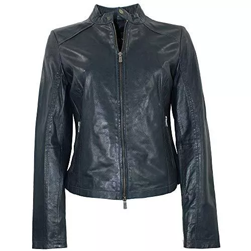 Jilani Jacken Jilani - Damen Lederjacke Lammnappa dunkelblau