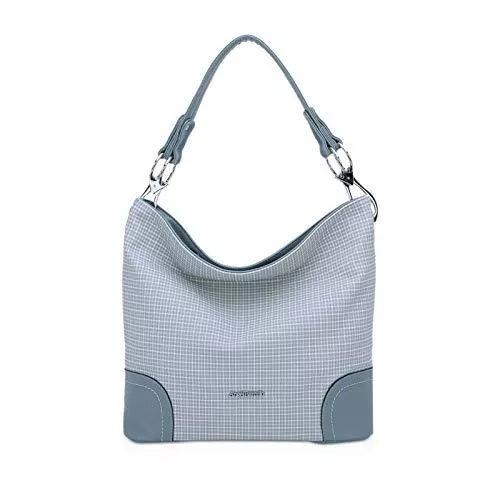 NICOLE &amp; DORIS Taschen & Rucksäcke NICOLE &amp; DORIS Damen Tote Shopper Große Kapazitat Umhängetasche Tragetasche Wasserfest Schultertasche PU Leder Handtasche Frau Henkeltaschen Hellblau