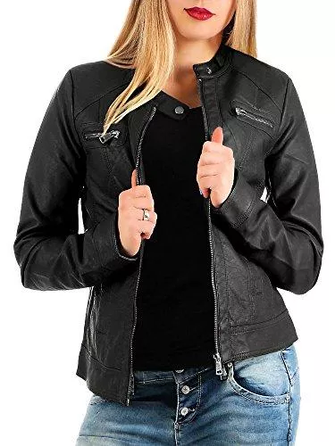 ONLY Jacken ONLY Female Kunstlederjacke Reißverschluss