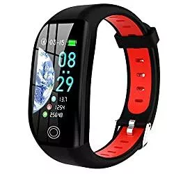 LTLGHY Uhren LTLGHY Fitness Armband Schrittzähler, Fitness Tracker Mit Herzfrequenzmesser Blutdruckmessung Pulsuhr Kalorienzähler, IP68 Wasserdichter Für Android Ios,Rot