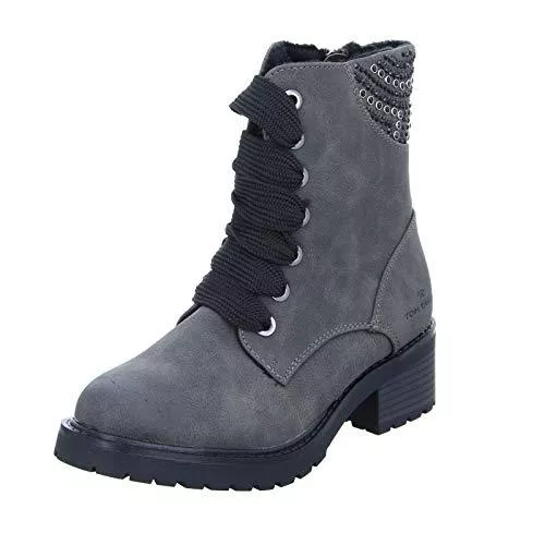 TOM TAILOR Stiefel TOM TAILOR 5891305 Damen Stiefel Schnürer Reißverschluss Grau (Grey)