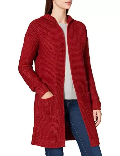VERO MODA Strickjacken VERO MODA Damen Vmnonamenoedge Ls Long Hood Card Rep LCS Strickjacke