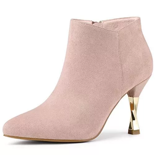 Allegra K Stiefel Allegra K Damen Spitze Toe Stiletto Wildleder Boots Stiefel