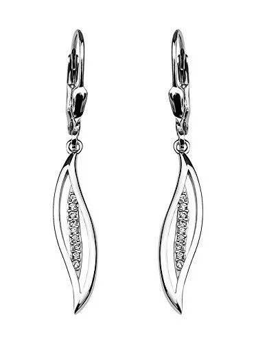 SOFIA MILANI Schmuck SOFIA MILANI - Damen Ohrringe 925 Silber - mit Zirkonia Steinen - Welle Spirale Ohrhänger - 20493