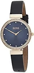 BOSS Uhren BOSS Watches Damen Analog Quarz Armbanduhr mit Lederarmband 1502477