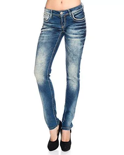 Cipo &amp; Baxx Jeans Cipo &amp; Baxx Damen Jeans Hose mit Nähten