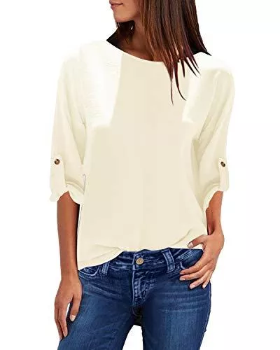 YOINS Langarmblusen YOINS Oberteile Damen Sweatshirt Langarmshirt Damen Herbst Einfarbig Casual Oberteil Bluse Rundkragen Elegant Oversized