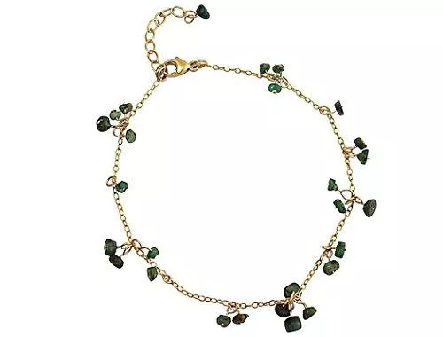 GemShine Schmuck Gemshine - Damen - Armband - Vergoldet - Smaragd - Grün - CONFETTI