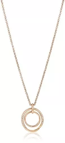 Fossil Schmuck Fossil Damen Halskette aus Edelstahl mit Twist-Anhänger