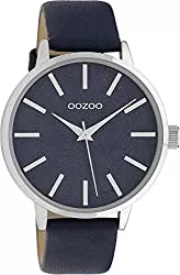 Oozoo Uhren Große Fashion Oozoo Damenuhr mit Design Zifferblatt und Lederband in 42 MM