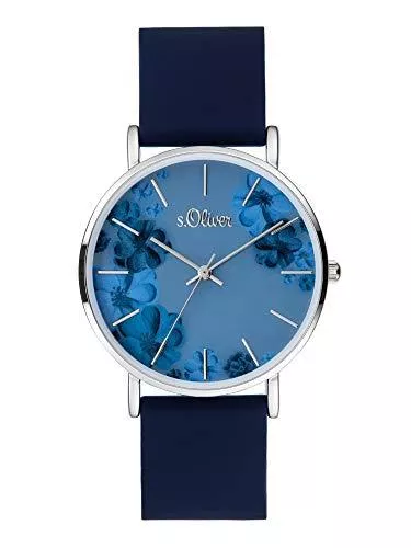 s.Oliver Uhren s.Oliver Damen Analog Quarz Armbanduhr mit Silikonarmband