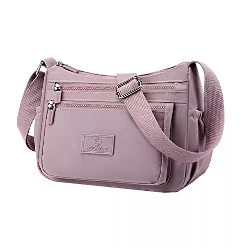 Wafybsre Taschen & Rucksäcke Frauen Multi-Pocket Casual Schultertaschen Wasserdichte Nylon Schultertaschen