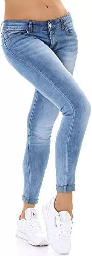 Jela London Jeans Jela London Damen Skinny Jeans High-Waist Push-Up