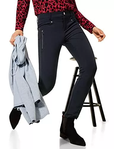 Street One Hosen STREET ONE Damen 374380 Hose, Dark Vintage Blue, W46/L32