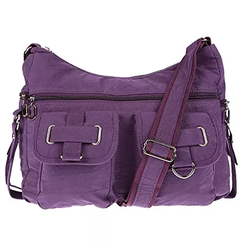 Christian Wippermann Taschen & Rucksäcke Christian Wippermann Damenhandtasche Schultertasche aus Canvas Lila