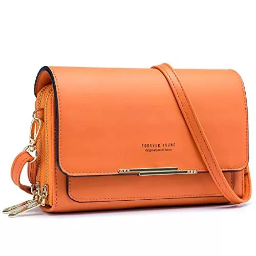 Roulens Taschen & Rucksäcke Roulens Klein Handy Umhängetasche,Damen Kleine Umhängetasche,PU Leder Crossbody Schultertasche Reisepass Handytasche mit Kartenschlitz Verstellbar Abnehmbar Schultergurt