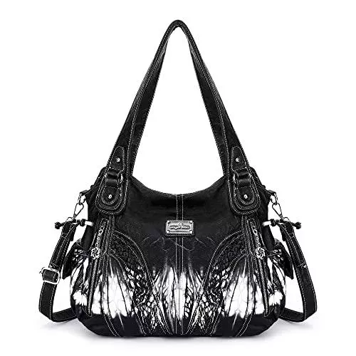 angel kiss Taschen & Rucksäcke Angelkiss Frauen Top Griff Satchel Handtaschen Schultertasche Messenger Tote Washed Leder Geldbörsen Tasche