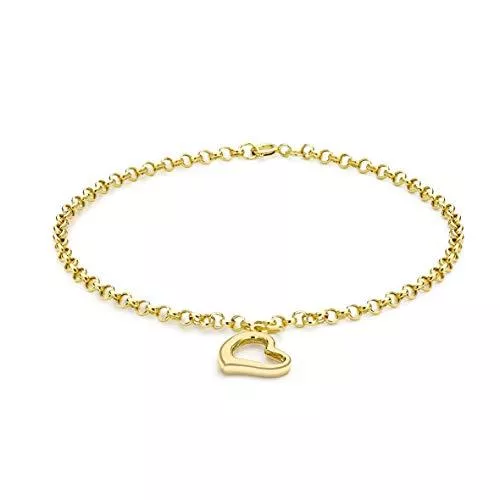 Carissima Gold Schmuck Carissima Gold Damen Herz Charm Rund Belcher Armband 9k(375)